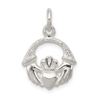 Sterling Silver Claddagh Charm view 1