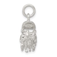 Sterling Silver Horse & Carriage Charm view 2