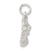 Sterling Silver Polished Race Car Charm view 2