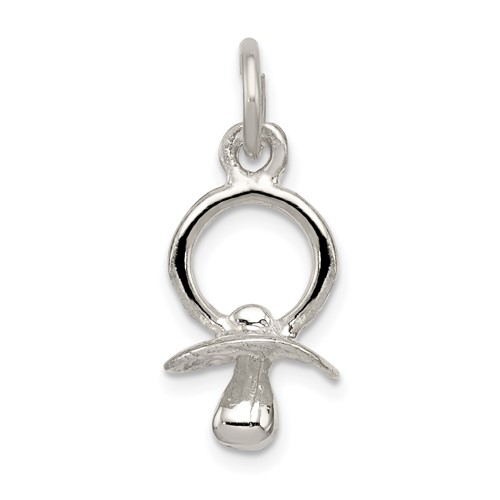 Sterling Silver Polished 3-D Pacifier Charm