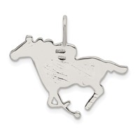 Sterling Silver Race Horse Charm view 3