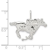 Sterling Silver Race Horse Charm view 4