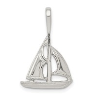 Sterling Silver Polished Sailboat Charm view 1