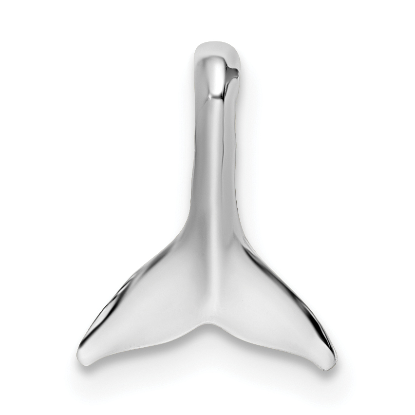 De-Ani Sterling Silver Rhodium-Plated Polished Mini Whale Tail Slide (QC10542)