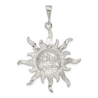 Sterling Silver Sun Pendant view 4
