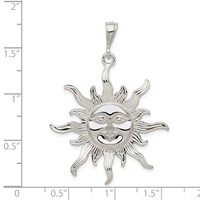 Sterling Silver Sun Pendant view 3