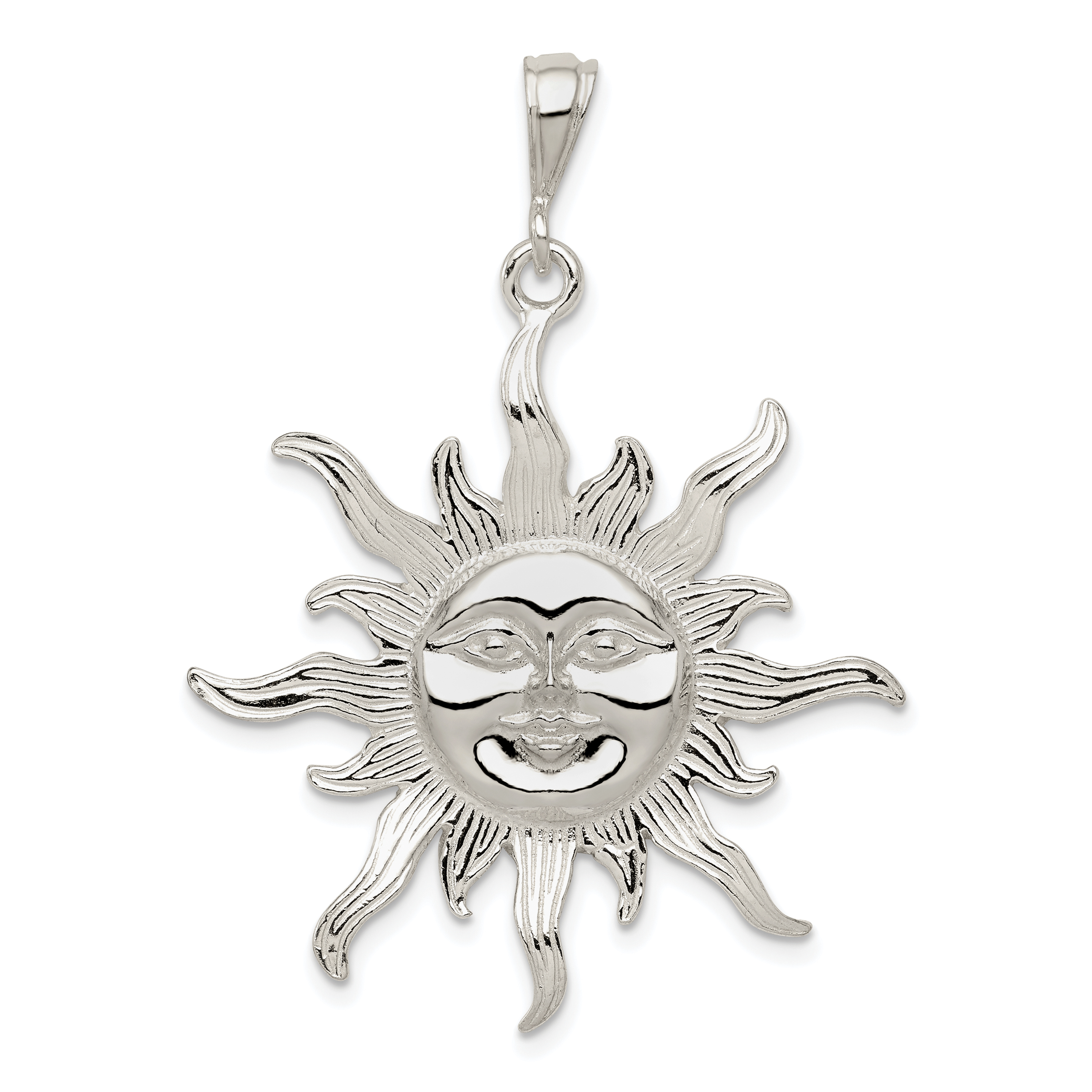Sterling Silver Sun Pendant (QC1066)