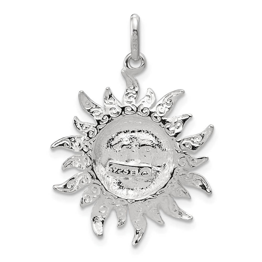 Sterling Silver Sun Pendant (QC1067)