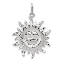 Sterling Silver Sun Pendant view 4