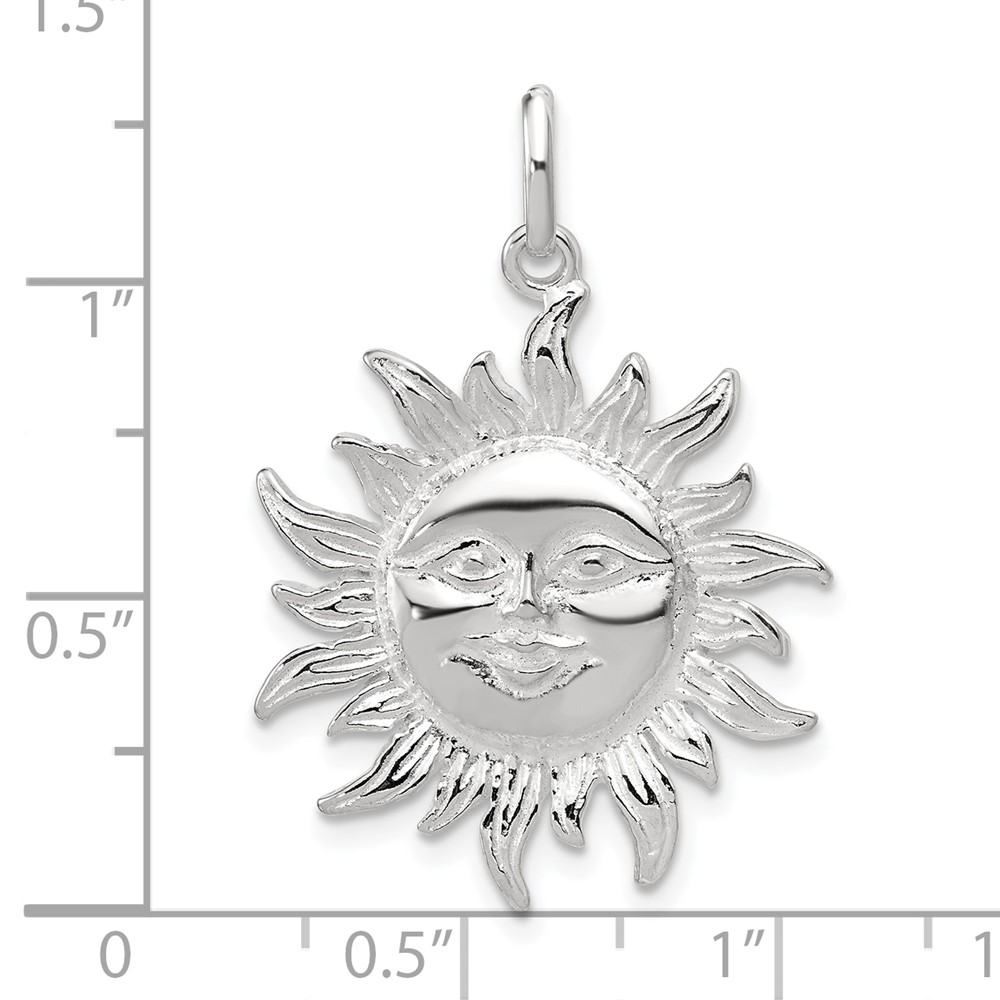 Sterling Silver Sun Pendant (QC1067)