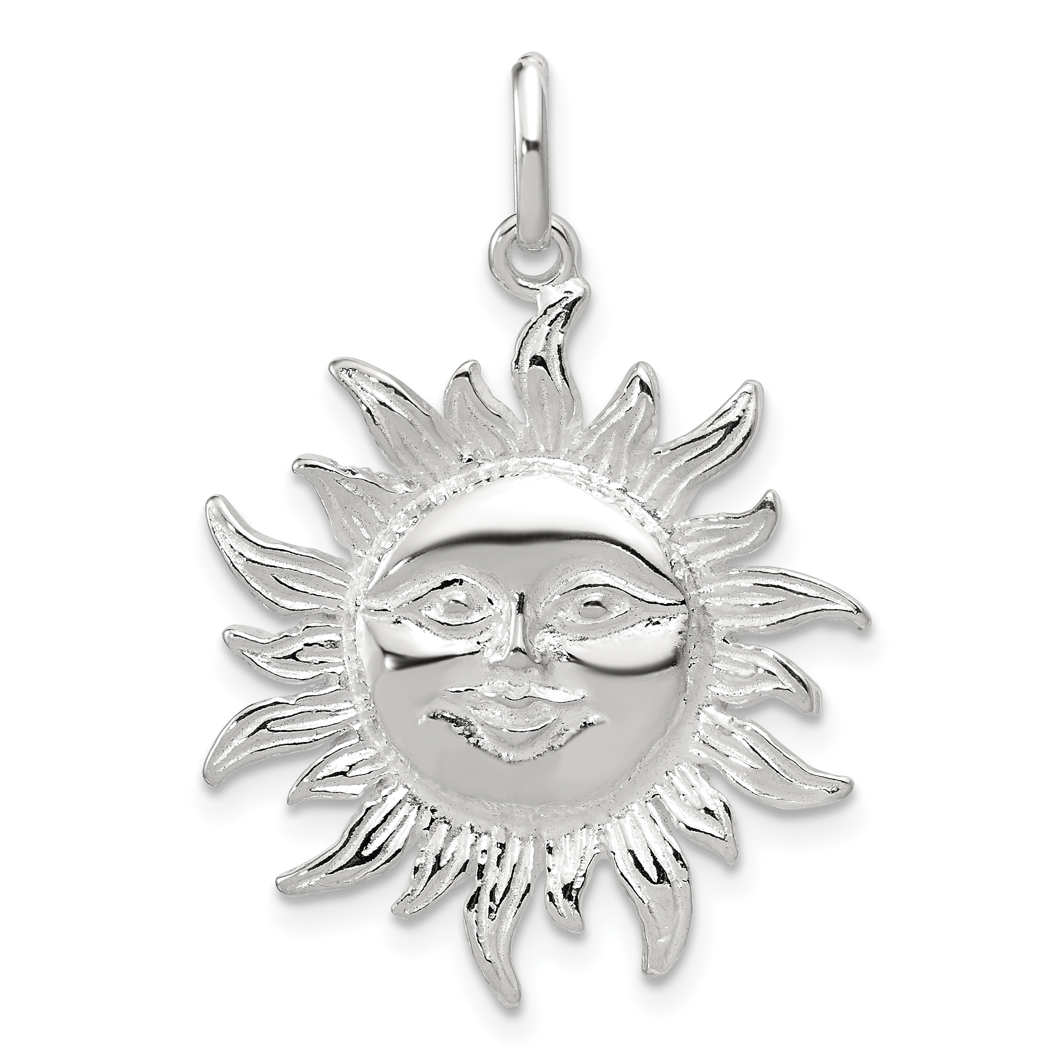 Sterling Silver Sun Pendant (QC1067)