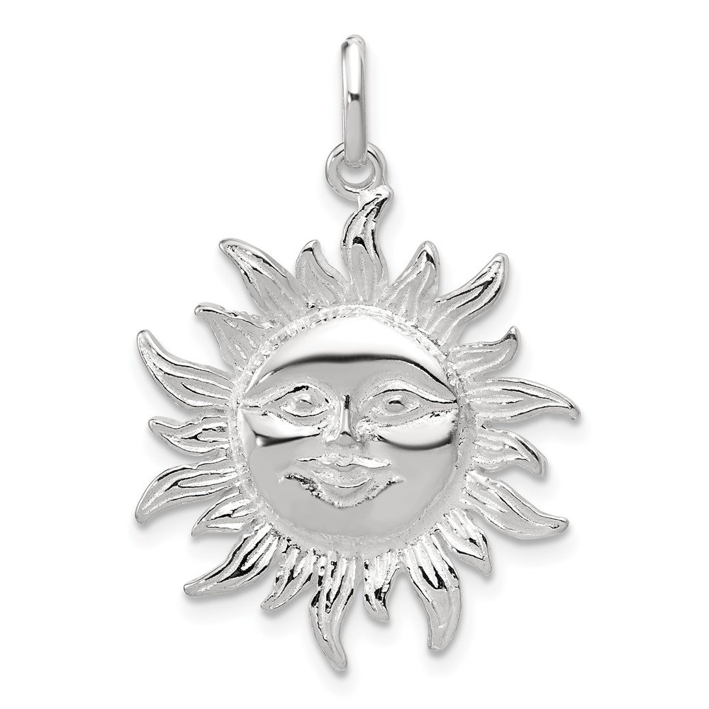 Sterling Silver Sun Pendant (QC1067)
