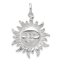 Sterling Silver Sun Pendant view 1