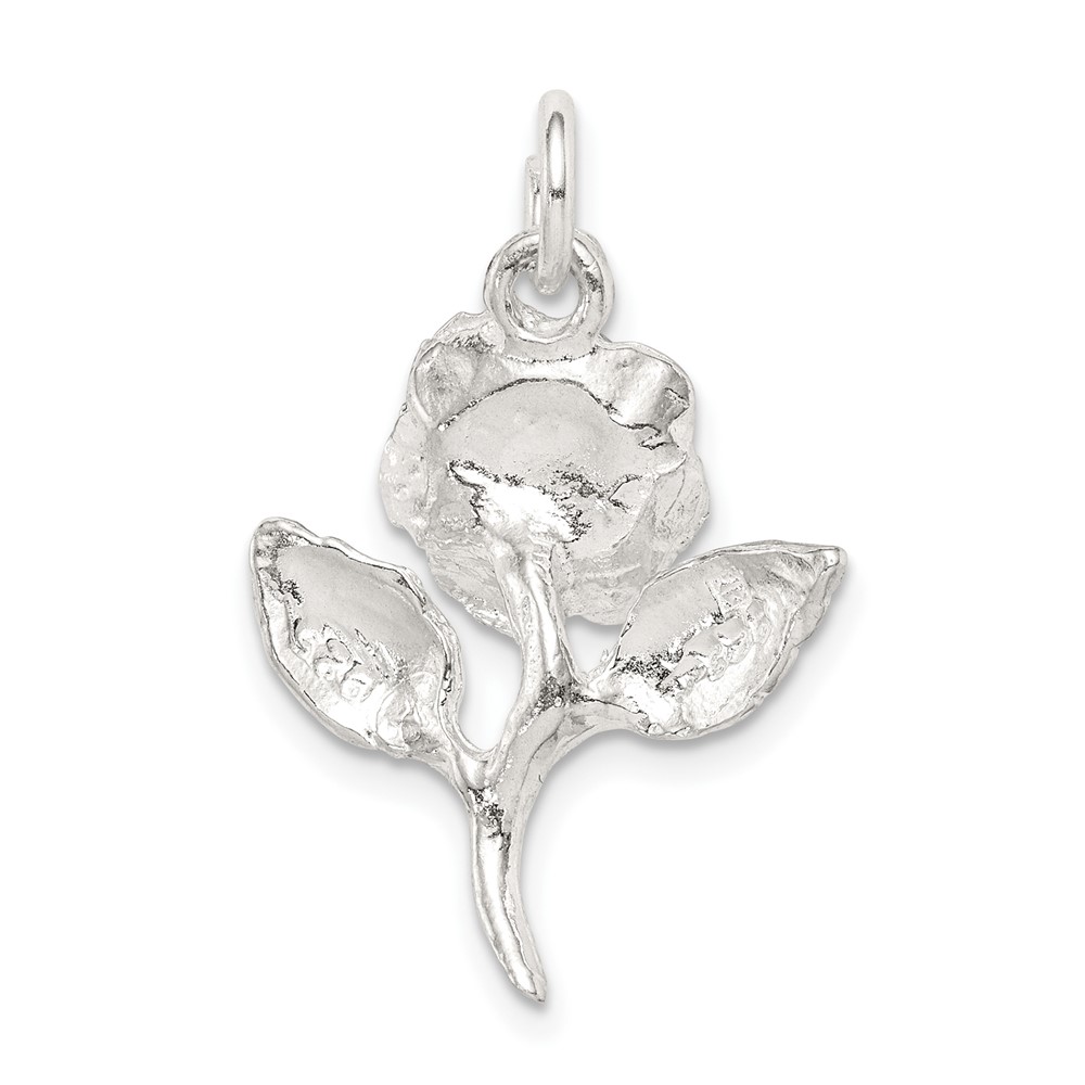 Sterling Silver Rose Pendant (QC1076)