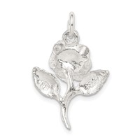 Sterling Silver Rose Pendant view 3