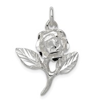 Sterling Silver Rose Pendant view 1