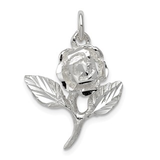 Sterling Silver Rose Pendant