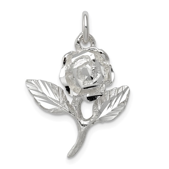 Sterling Silver Rose Pendant