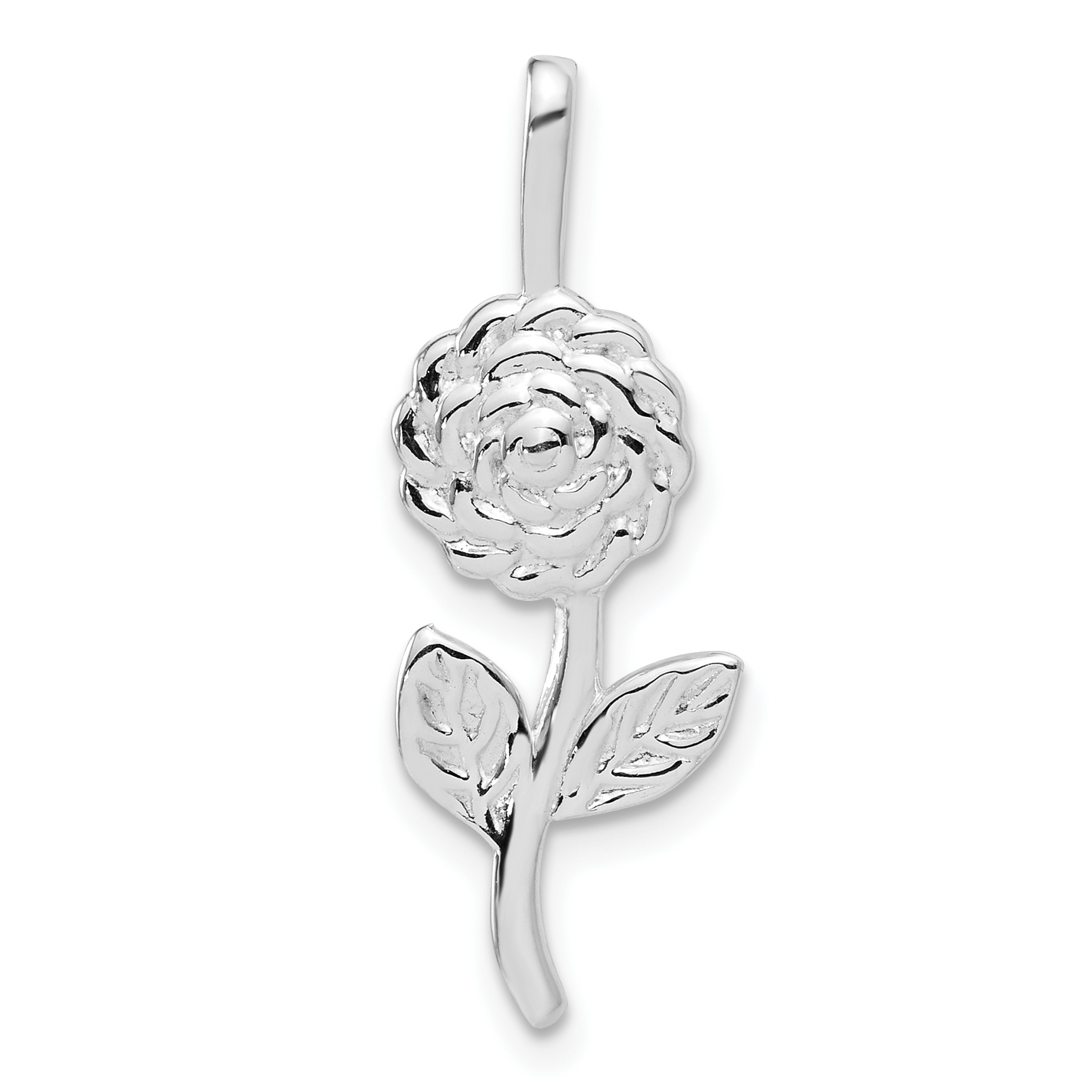 Sterling Silver Rose Pendant (QC1079)