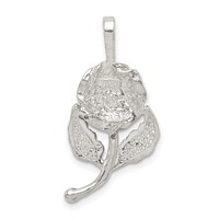 Sterling Silver Rose Pendant view 4