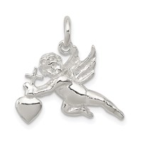 Sterling Silver Cupid Charm view 1