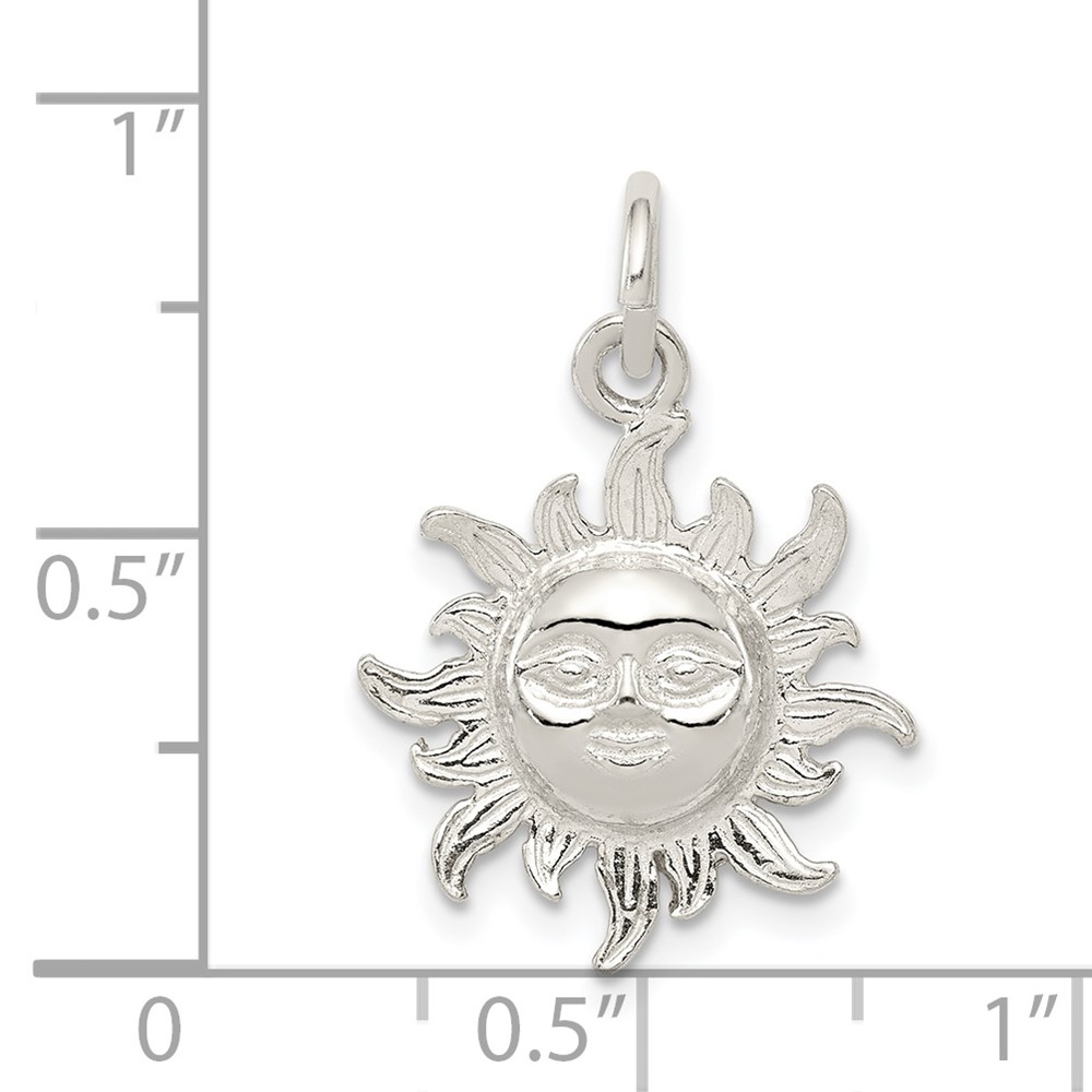 Sterling Silver Sun Charm (QC1085)