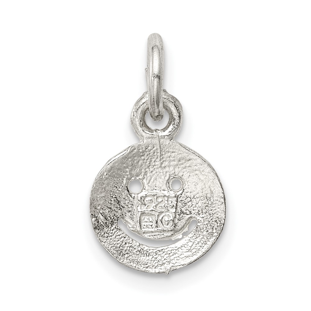Sterling Silver Smiley Face Charm (QC1094)