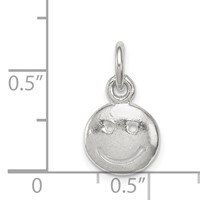 Sterling Silver Smiley Face Charm view 3