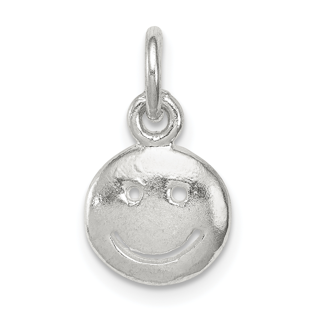 Sterling Silver Smiley Face Charm (QC1094)