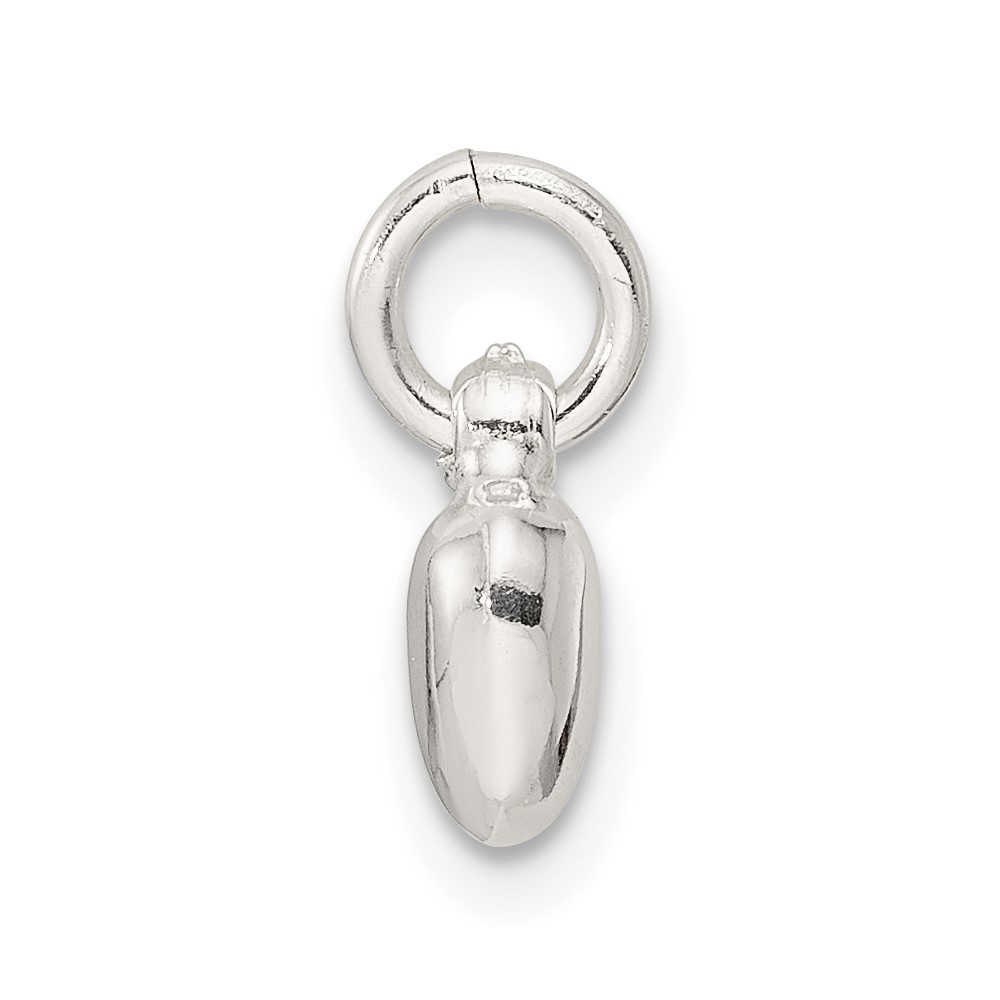 Sterling Silver Small Puffed Heart Charm (QC11008)