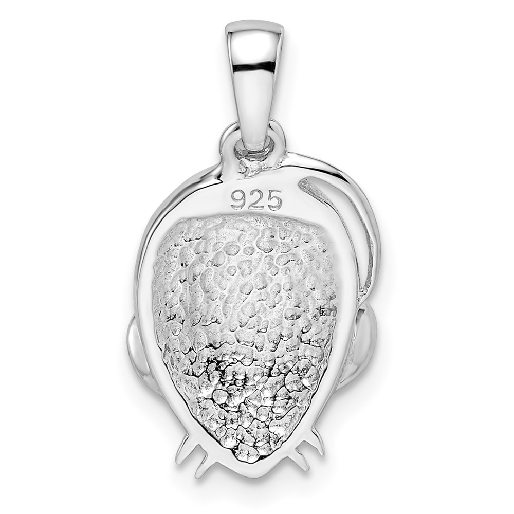 Sterling Silver Rhodium-plated Preciosa Crystal Mouse Pendant (QC11018)