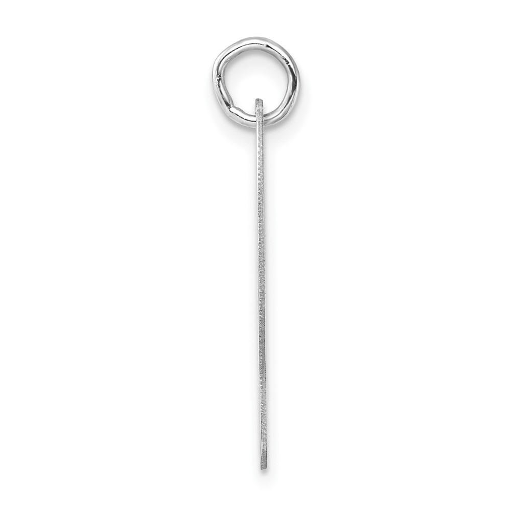 Large Sterling Silver Rhodium-plated Script Letter P Initial Charm (QC11253P)