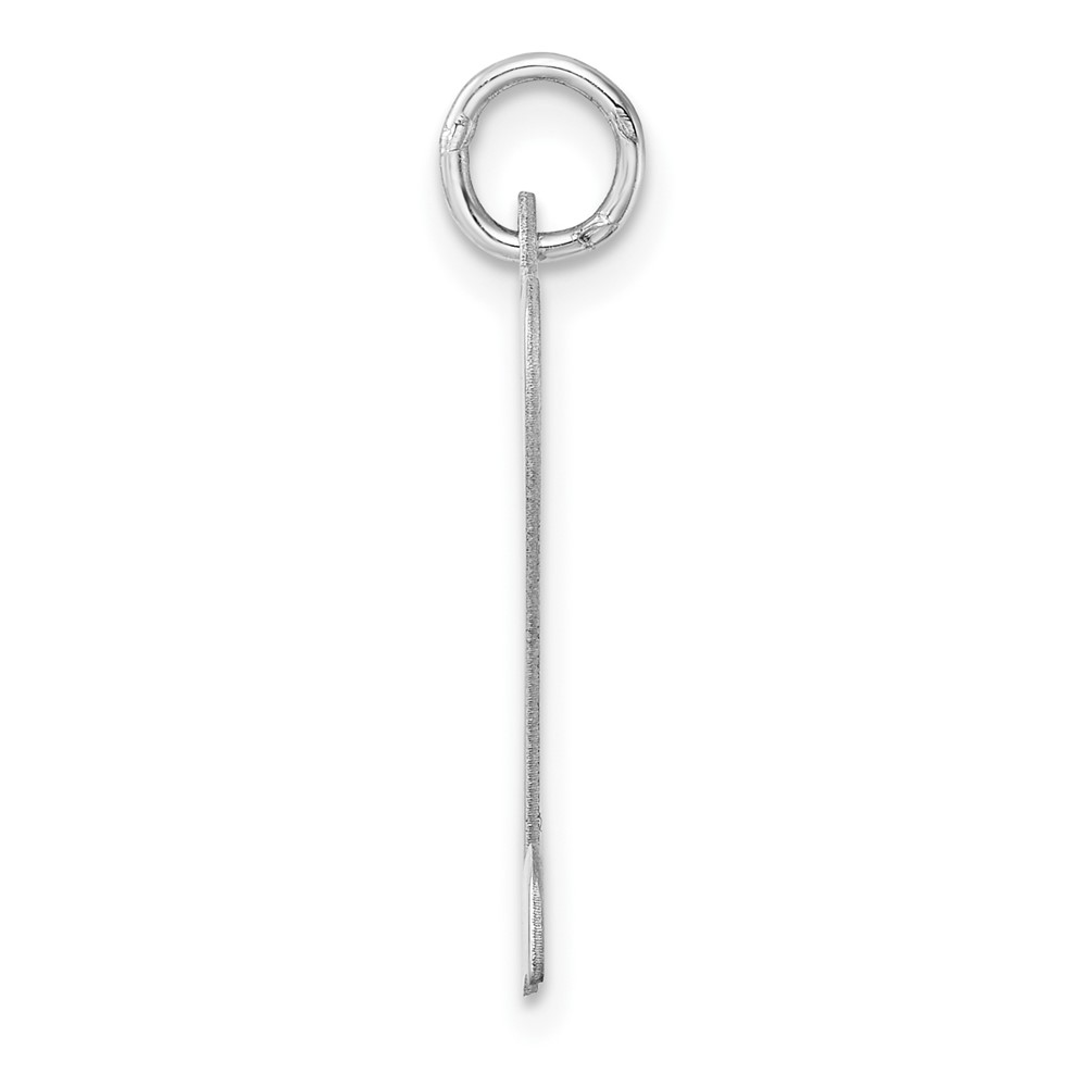 Large Sterling Silver Rhodium-plated Script Letter Z Initial Charm (QC11253Z)