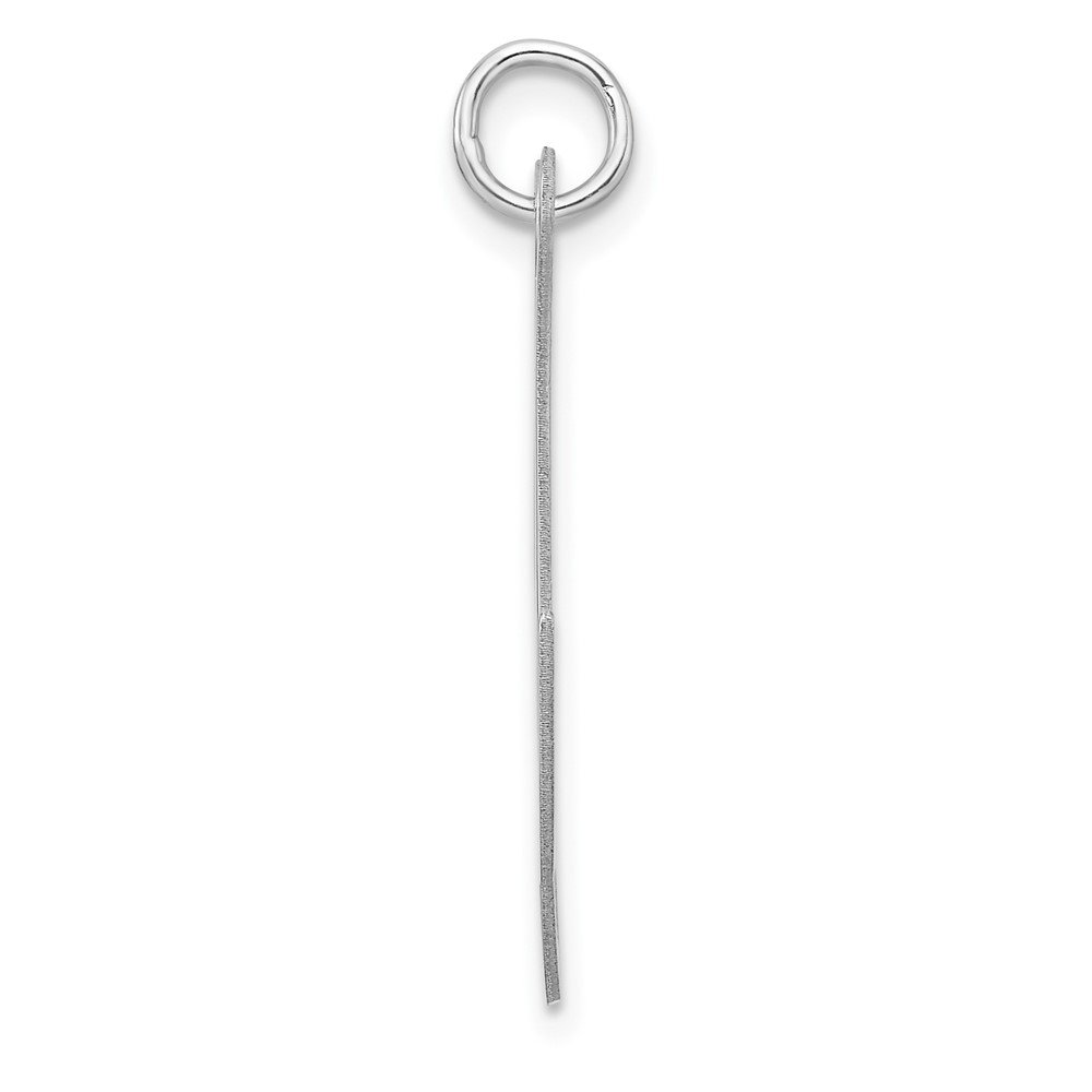 Large Sterling Silver Rhodium-plated Fancy Script Letter X Initial Charm (QC11254X)