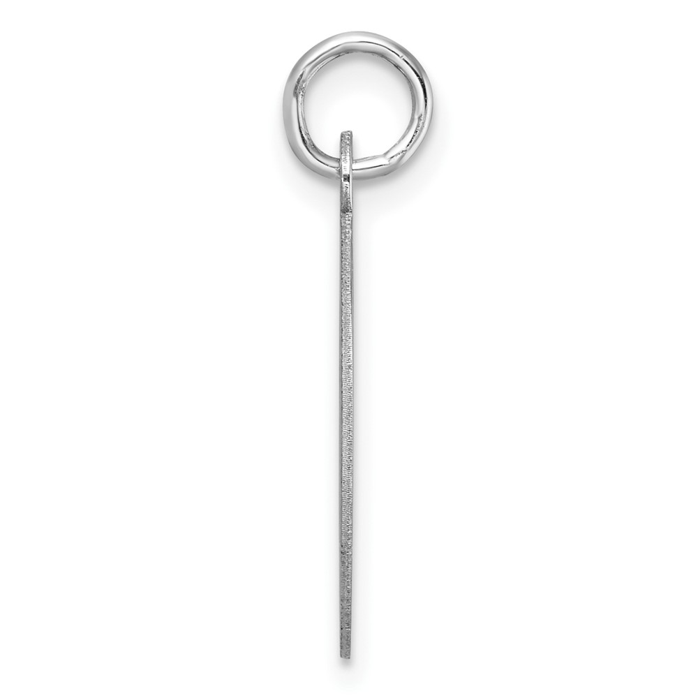 Large Sterling Silver Rhodium-plated Block Letter O Initial Charm (QC11255O)