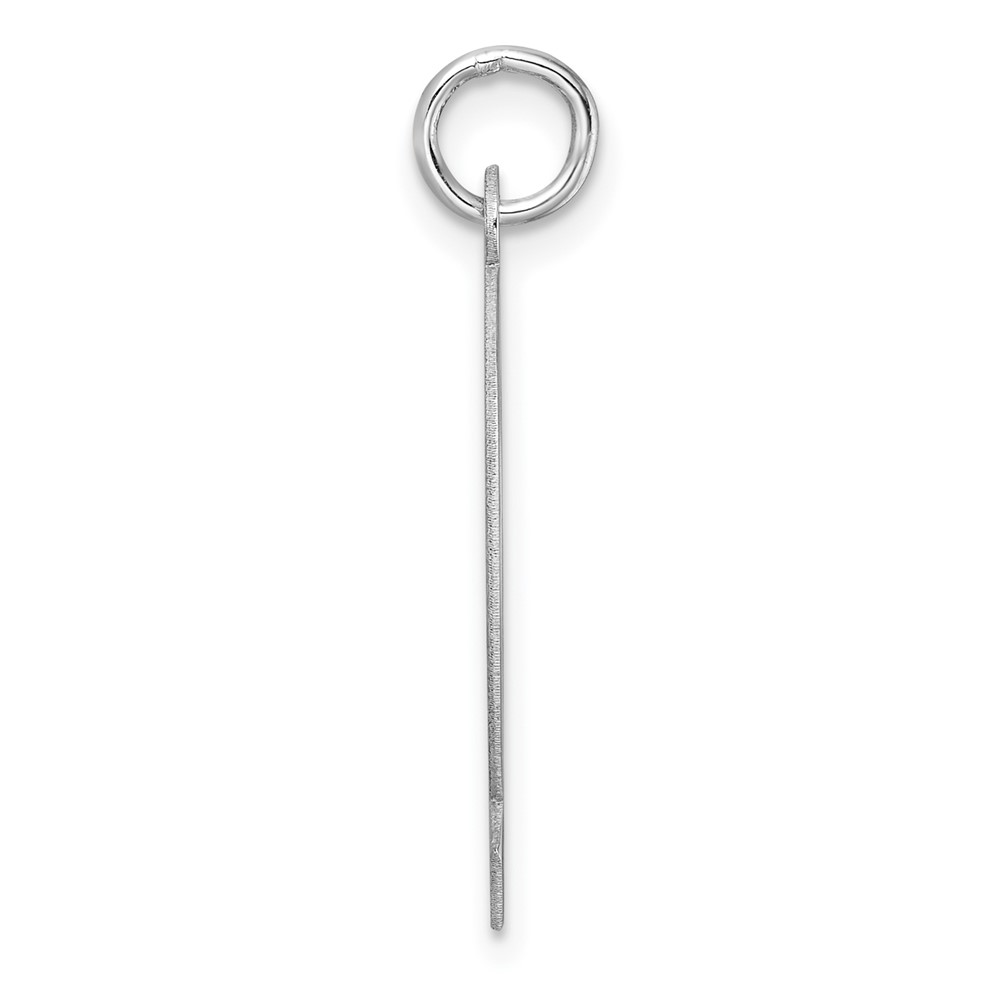 Large Sterling Silver Rhodium-plated Block Letter Q Initial Charm (QC11255Q)