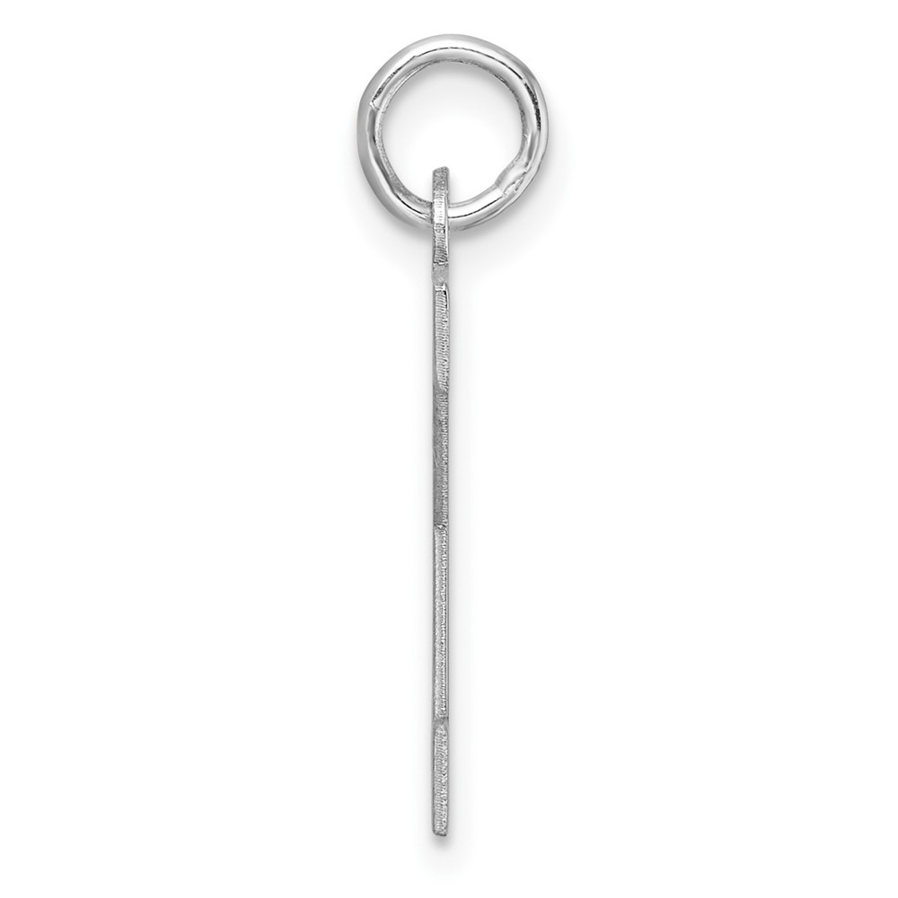 Large Sterling Silver Rhodium-plated Block Letter X Initial Charm (QC11255X)