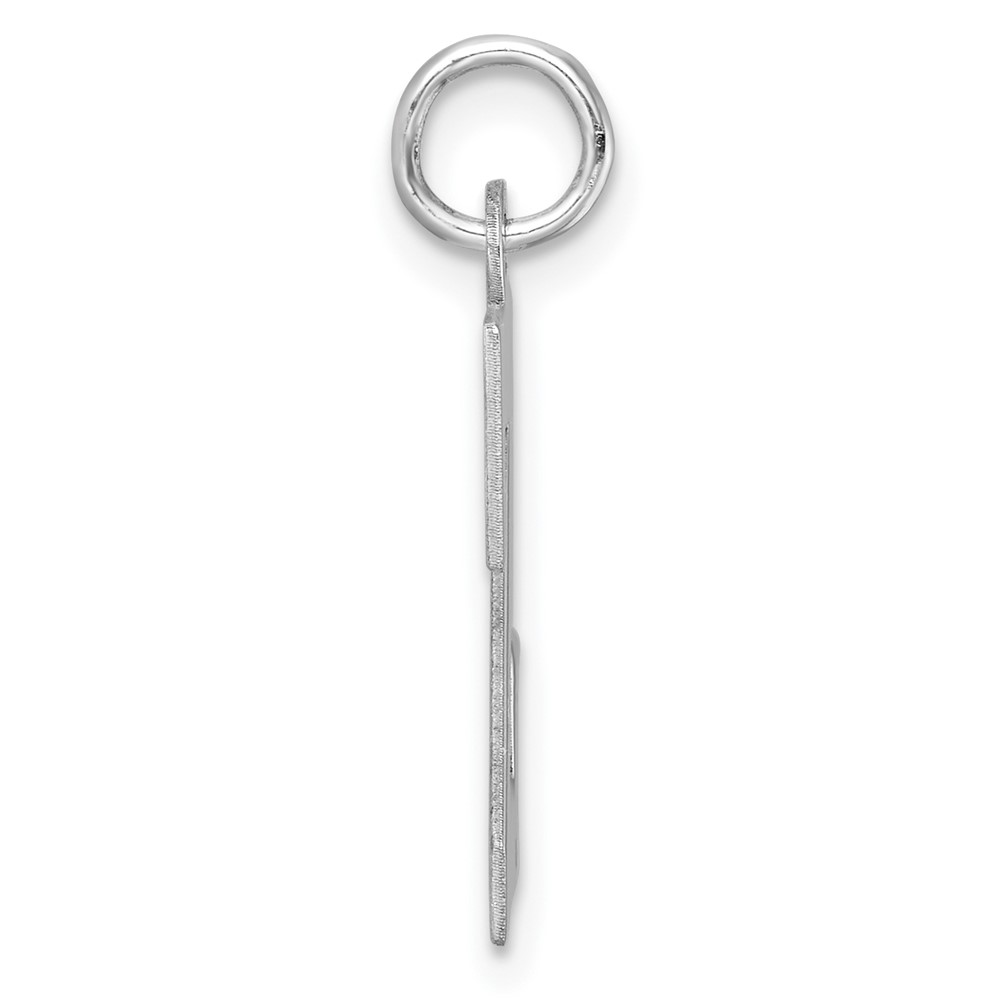 Large Sterling Silver Rhodium-plated Block Letter Z Initial Charm (QC11255Z)