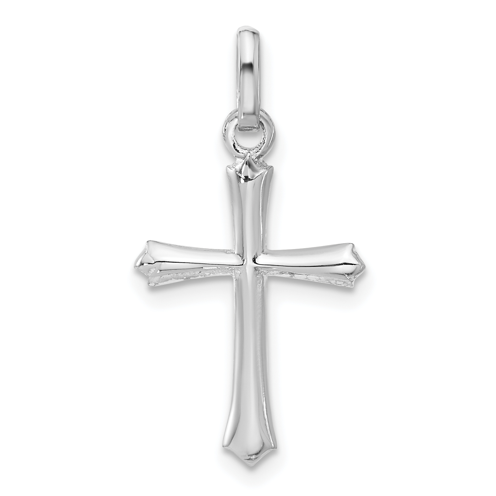 Sterling Silver Rhodium-plated Cross Pendant (QC11413)