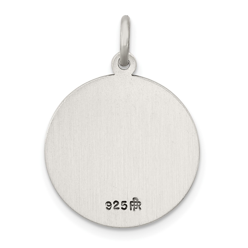 Sterling Silver Antiqued Solid Mother Teresa Medal (QC11473)