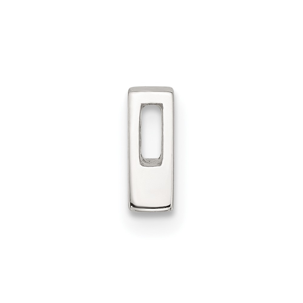 Sterling Silver E-coated Letter A Slide Charm (QC11488A)