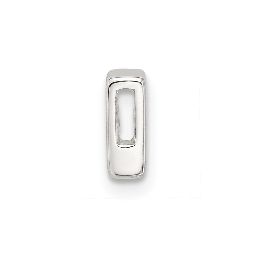 Sterling Silver E-coated Letter E Slide Charm (QC11488E)