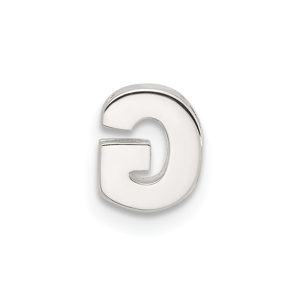 Sterling Silver E-coated Letter G Slide Charm (QC11488G)