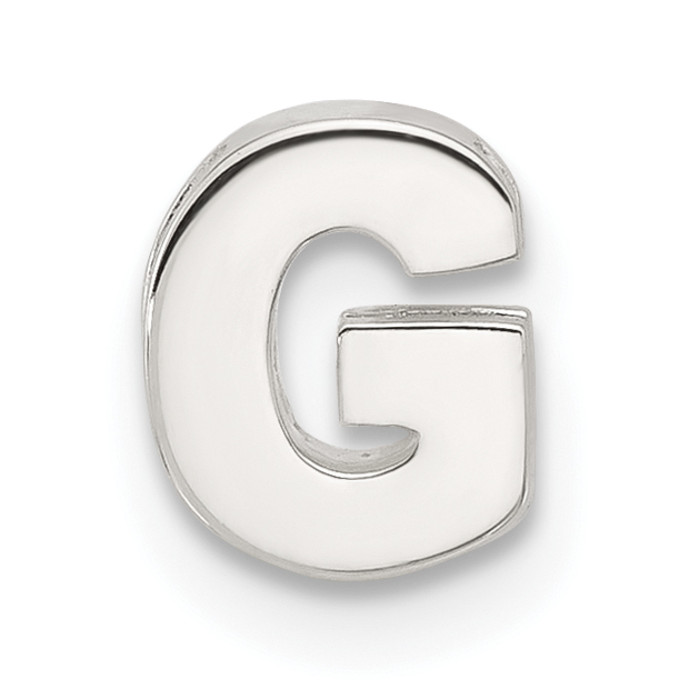 Sterling Silver E-coated Letter G Slide Charm (QC11488G)
