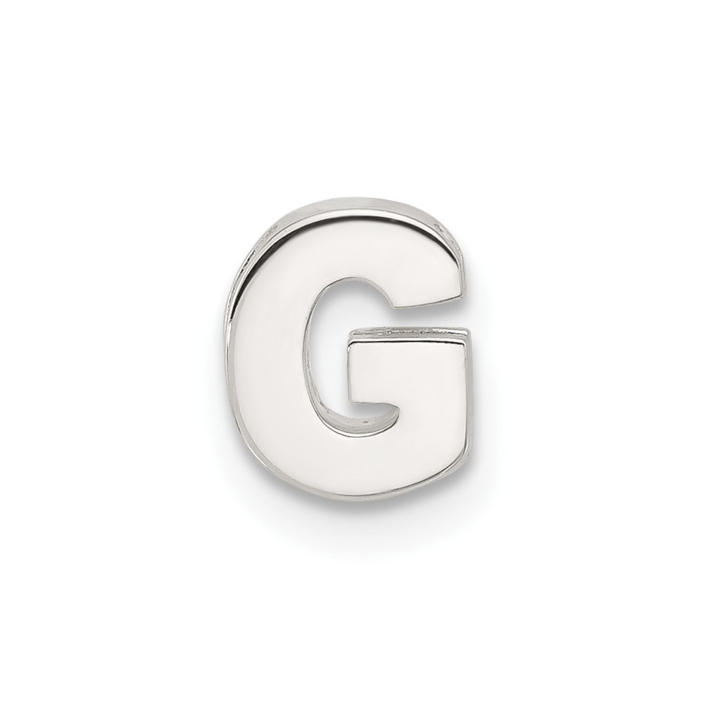 Sterling Silver E-coated Letter G Slide Charm (QC11488G)