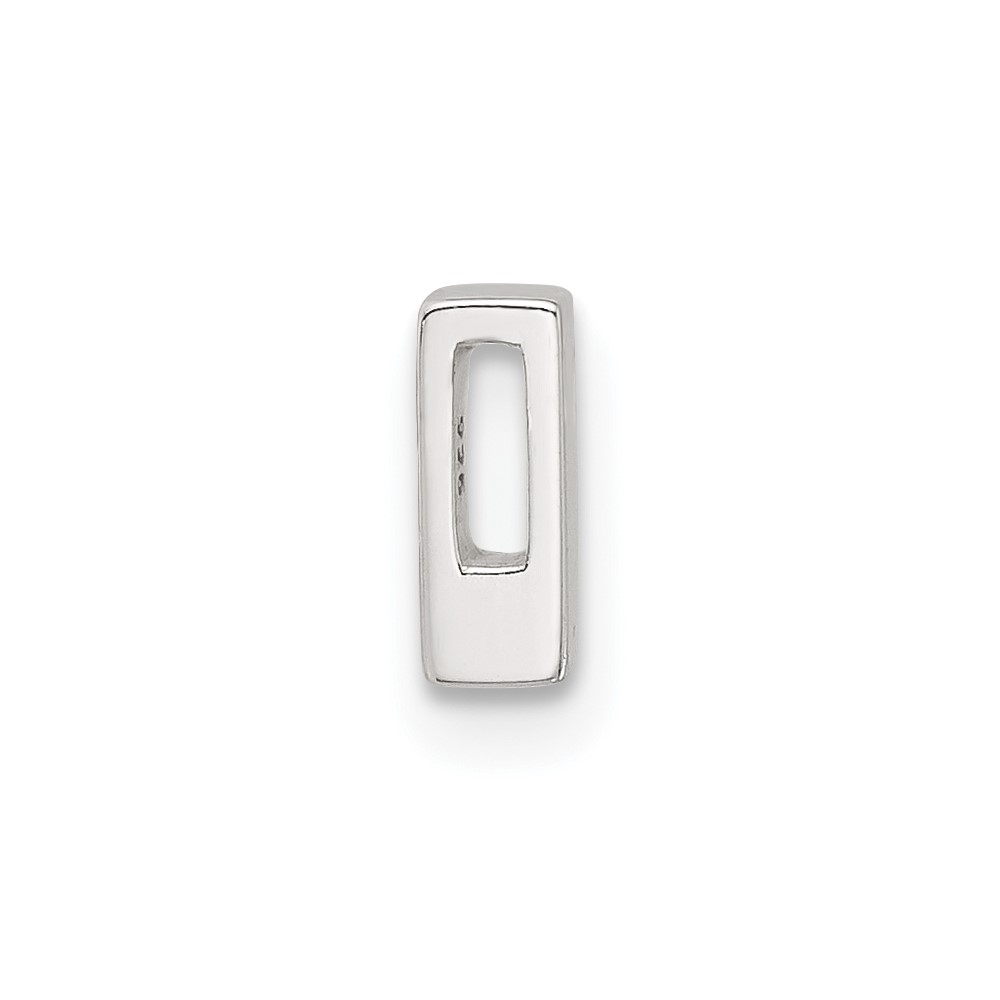 Sterling Silver E-coated Letter I Slide Charm (QC11488I)