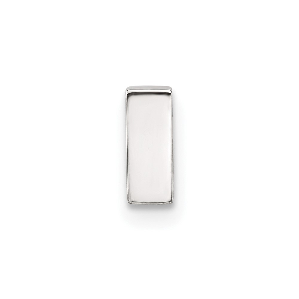 Sterling Silver E-coated Letter I Slide Charm (QC11488I)