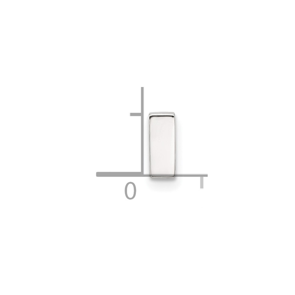 Sterling Silver E-coated Letter I Slide Charm (QC11488I)