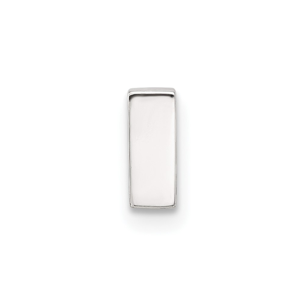 Sterling Silver E-coated Letter I Slide Charm (QC11488I)