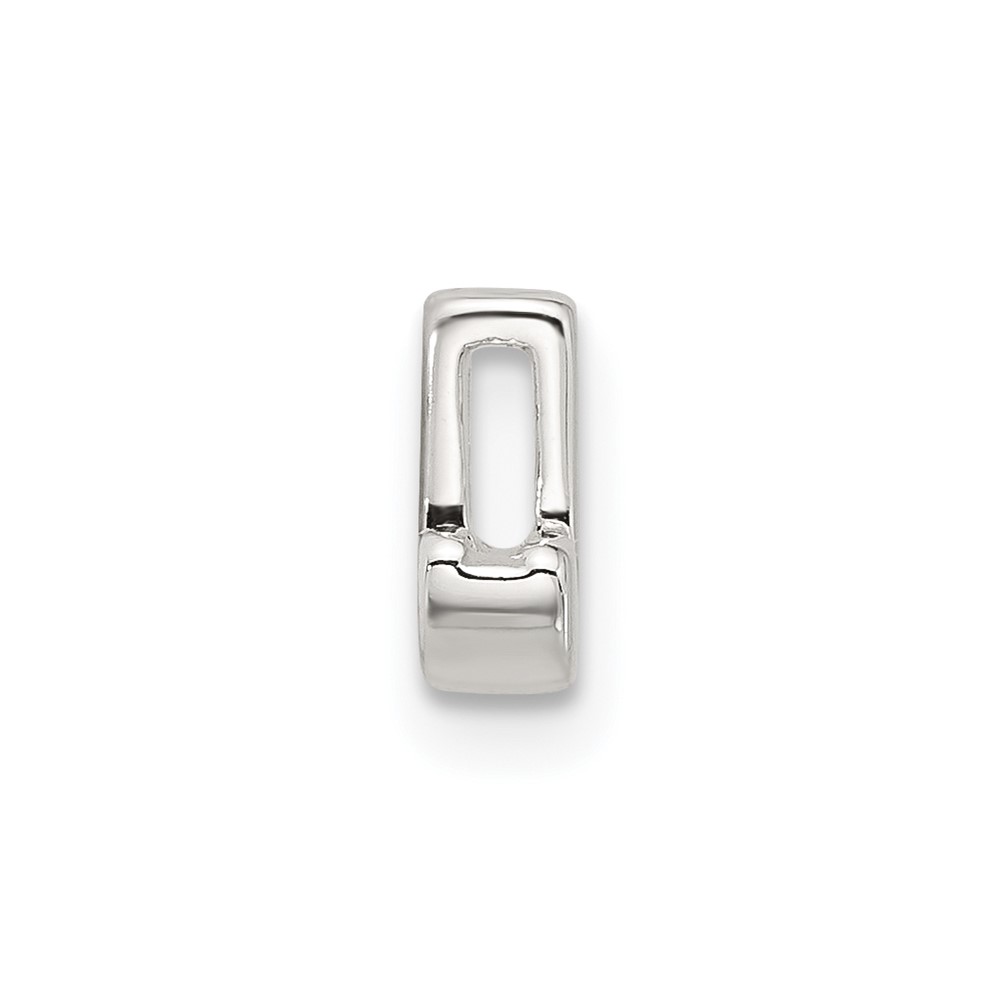 Sterling Silver E-coated Letter J Slide Charm (QC11488J)